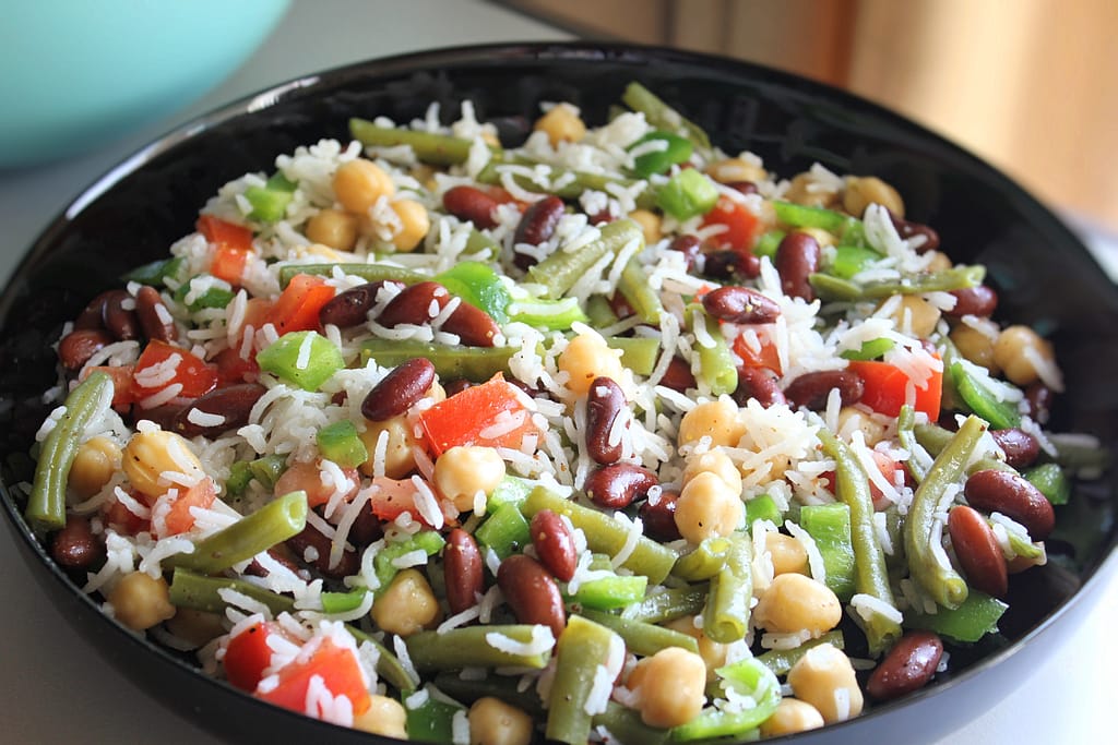 THREE BEAN AND RICE SALAD Simple Delishables